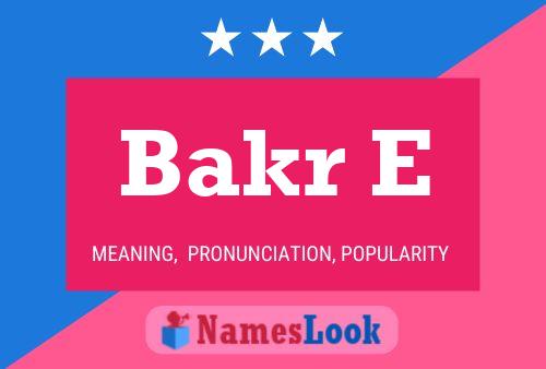 Bakr E Name Poster