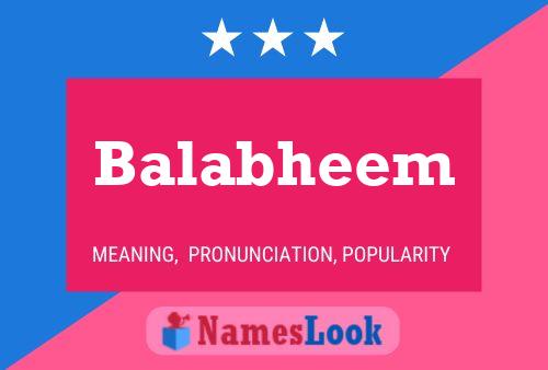 Balabheem Name Poster