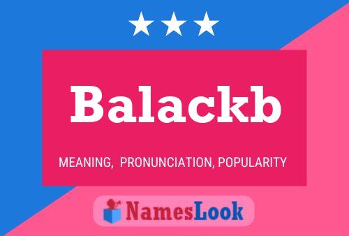 Balackb Name Poster