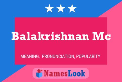 Balakrishnan Mc Name Poster