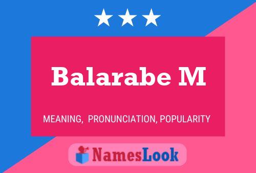 Balarabe M Name Poster