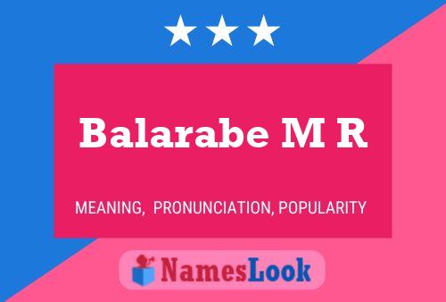 Balarabe M R Name Poster