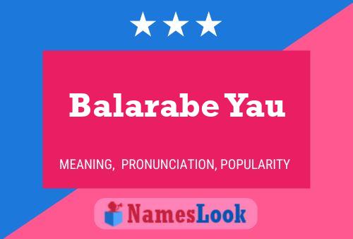 Balarabe Yau Name Poster