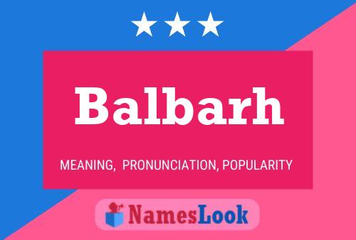 Balbarh Name Poster