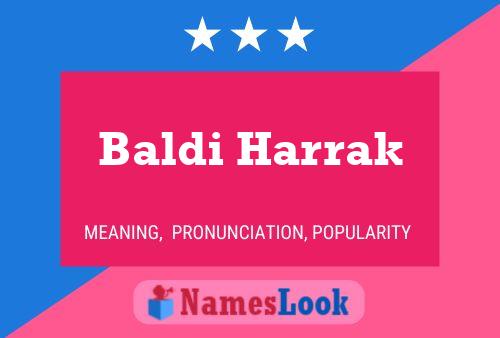 Baldi Harrak Name Poster