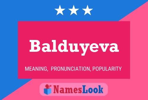 Balduyeva Name Poster