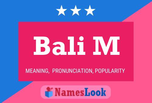 Bali M Name Poster