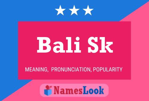 Bali Sk Name Poster