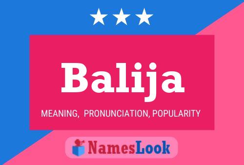 Balija Name Poster