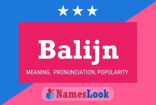 Balijn Name Poster