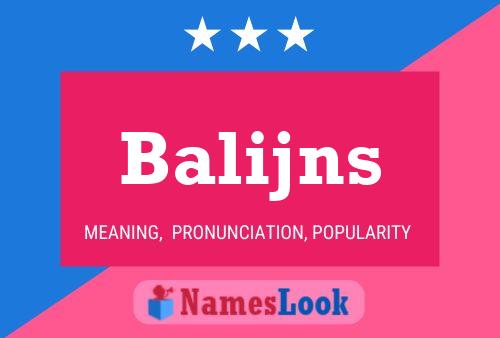 Balijns Name Poster