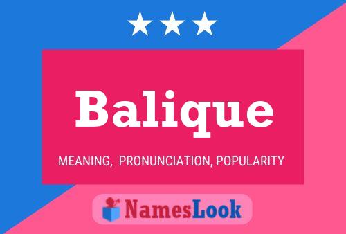 Balique Name Poster