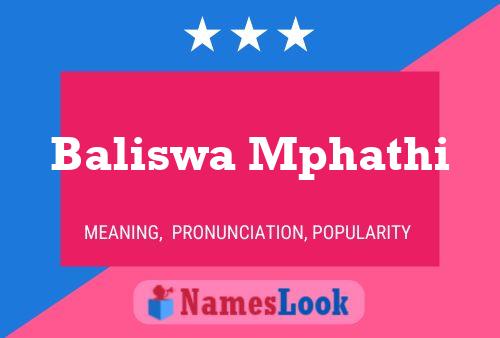 Baliswa Mphathi Name Poster