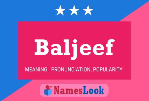 Baljeef Name Poster