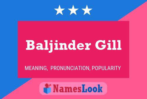 Baljinder Gill Name Poster