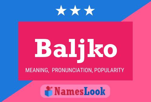 Baljko Name Poster