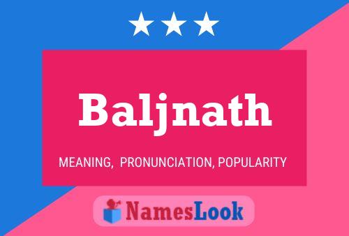 Baljnath Name Poster