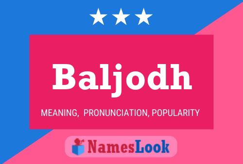 Baljodh Name Poster