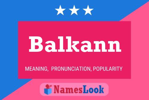 Balkann Name Poster