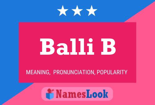 Balli B Name Poster