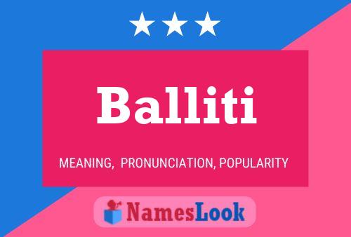 Balliti Name Poster