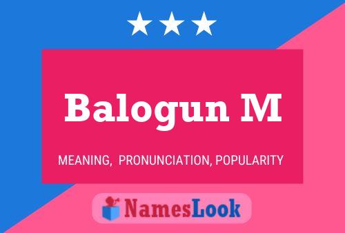 Balogun M Name Poster