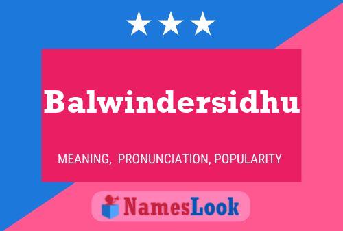 Balwindersidhu Name Poster