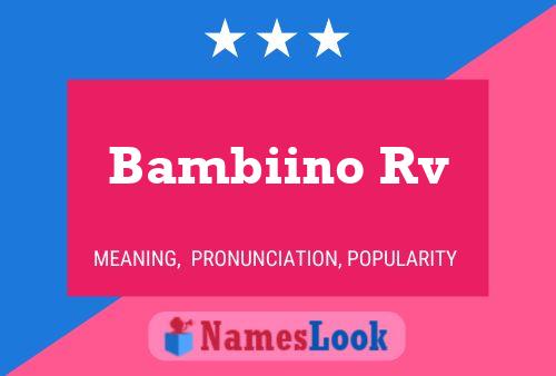 Bambiino Rv Name Poster