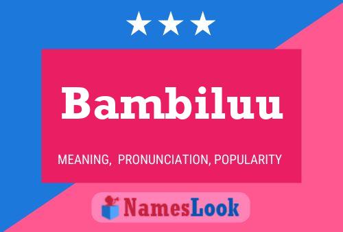 Bambiluu Name Poster