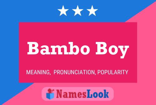 Bambo Boy Name Poster