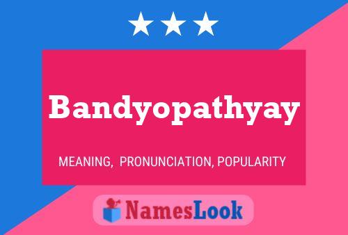 Bandyopathyay Name Poster