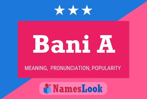 Bani A Name Poster