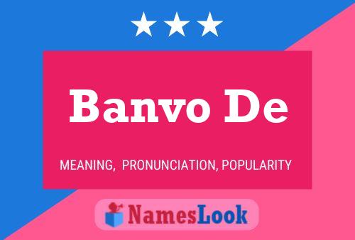 Banvo De Name Poster