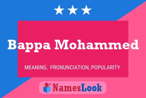 Bappa Mohammed Name Poster