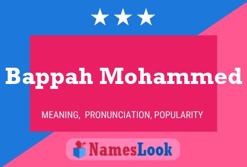 Bappah Mohammed Name Poster