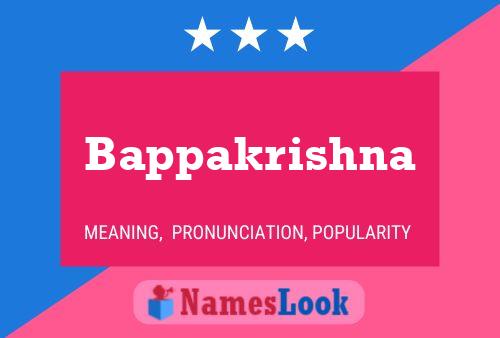 Bappakrishna Name Poster