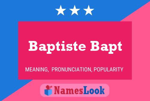 Baptiste Bapt Name Poster