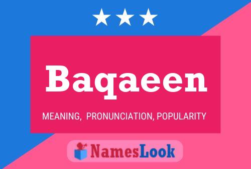 Baqaeen Name Poster