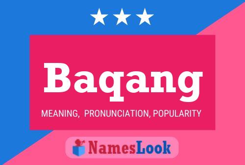 Baqang Name Poster