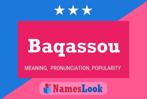 Baqassou Name Poster