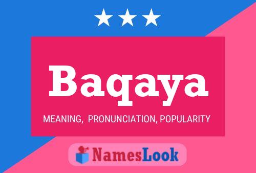 Baqaya Name Poster