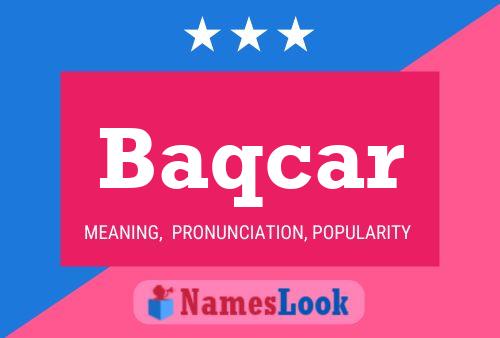 Baqcar Name Poster