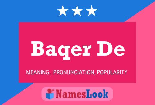 Baqer De Name Poster