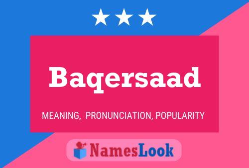 Baqersaad Name Poster