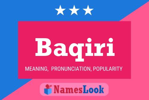 Baqiri Name Poster