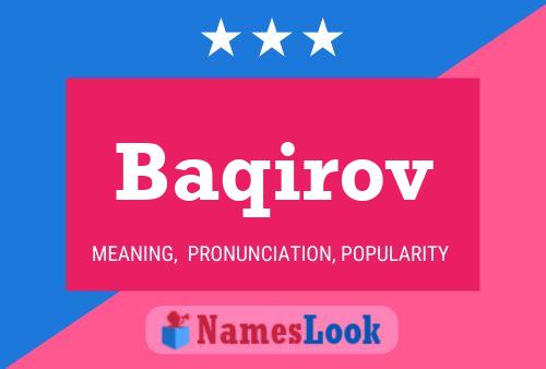 Baqirov Name Poster