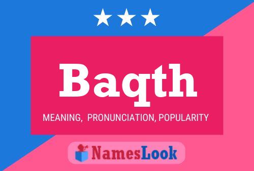 Baqth Name Poster