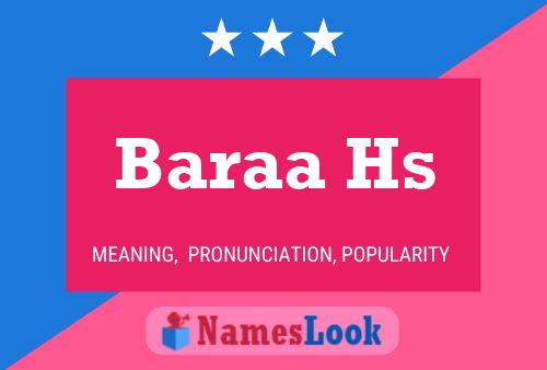 Baraa Hs Name Poster