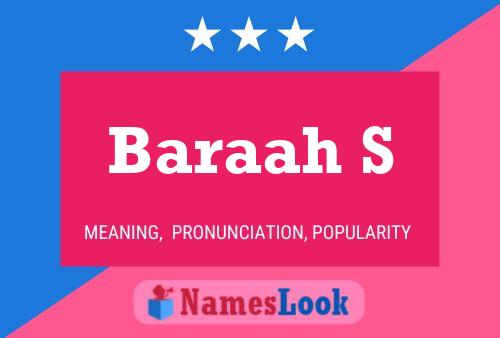 Baraah S Name Poster