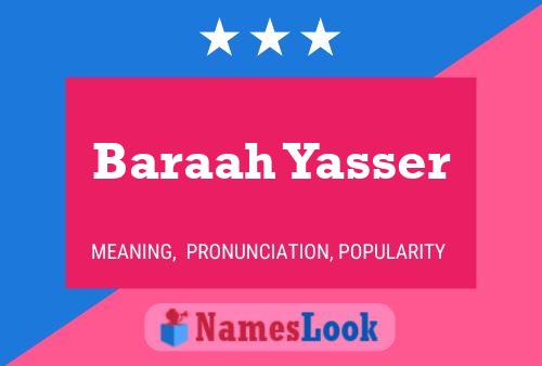 Baraah Yasser Name Poster